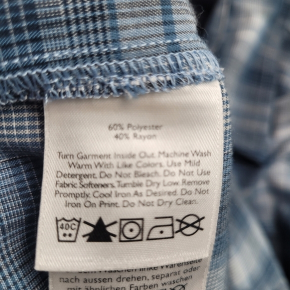 Eddie Bauer Men's Plaid Short Sleeve Button Up Shirt Lot Of 2 Size XL Tall - Picture 13 of 15